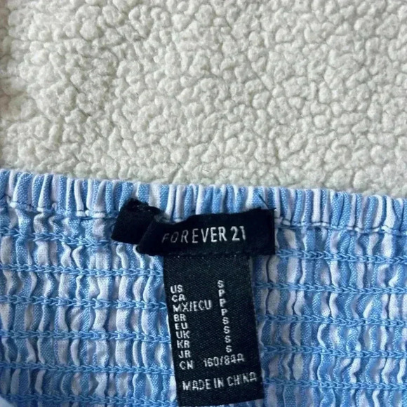 Forever 21 Blue Cropped Tank Top - Picture 5 of 6